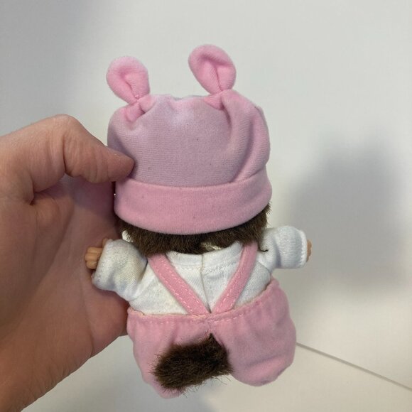 Bebichhichi Girl Bunny Rabbit Pink Limited Edition Sekiguchi Monchhichi Toy Doll - Picture 3 of 10